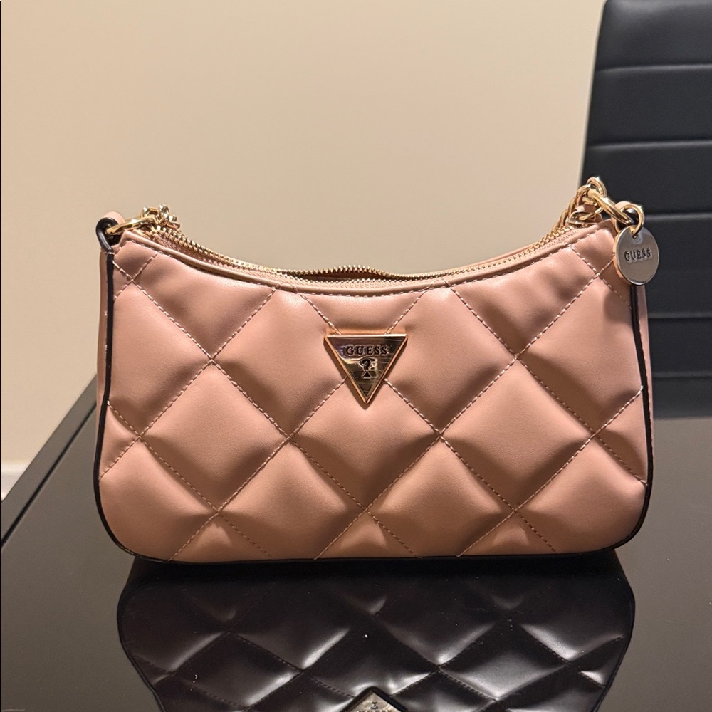 Guess Blush Quilted Shoulder Bag